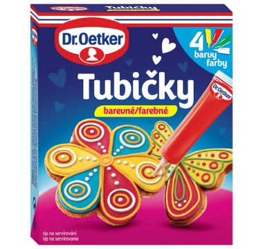 Tubičky farebné 4 farby 76g