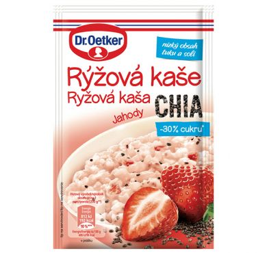 Ryžová kaša Jahody, CHIA 50g