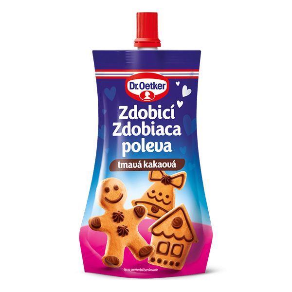 Zdobicia poleva tmavá kakaová 140g